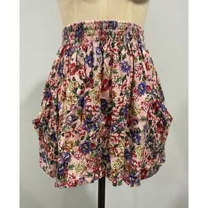 Vintage 90’s Floral Cotton Mini Skirt Size M